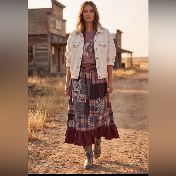 Hand Crafted Dresses & Skirts - Patchwork skirt “Native American heritage”